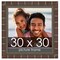 30x30 Modern Bamboo Picture Frame with UV-Resistant Acrylic & Acid Free Backing, Available in 5 Finishes - Gold, Silver, Brown, Black, and Natural
